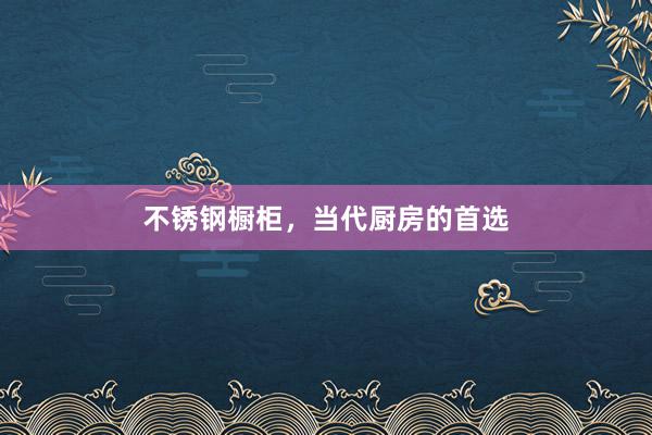 不锈钢橱柜，当代厨房的首选